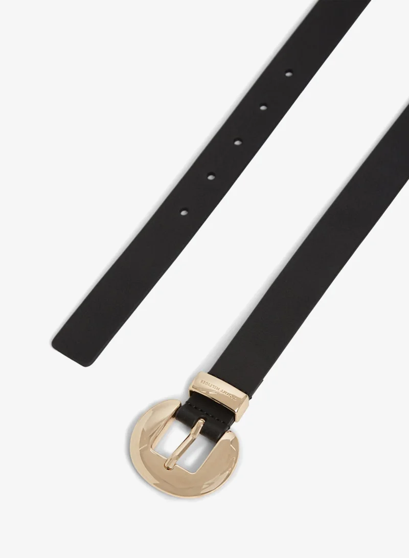 TOMMY HILFIGER  Oval Buckle Leather Belt for Women | Best Price UAE